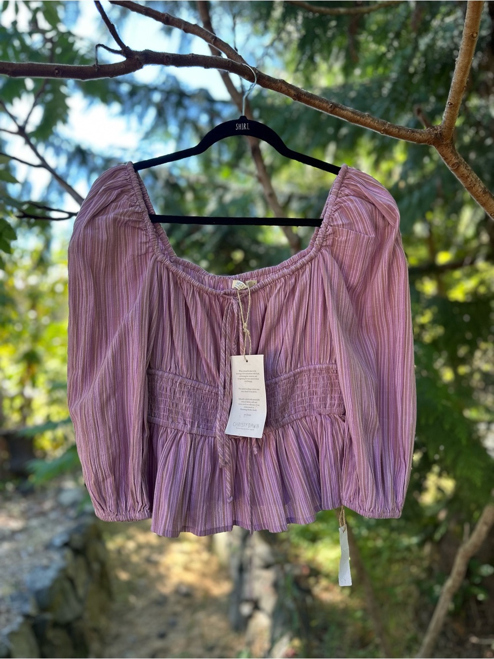 Christy Dawn “The Mackenzie Blouse” in Lavender Crinkle- NWT